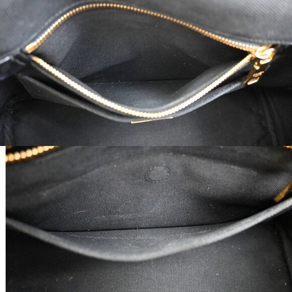 PRADA Logo Canapa 2Way Shoulder Hand Bag Canvas Leather Black GHW Italy - Picture 9 of 16